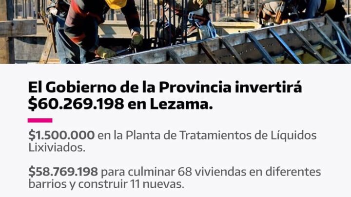 Terminarán 68 casas que habían sido abandonadasAxel Kicillof confirmó obras en el municipio de Lezama por más de sesenta millones de pesos