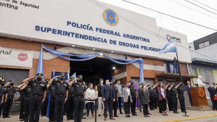 QuilmesSabina Frederic, dejó inaugurada la primera sede de la División Operaciones Área Metropolitanas Sur de la Superintendencia de Drogas Peligrosas de la Policía Federal