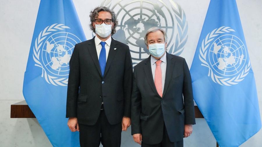 EEUUCafiero reclamó en la ONU la intervención de Guterres en las negociaciones por las Islas Malvinas