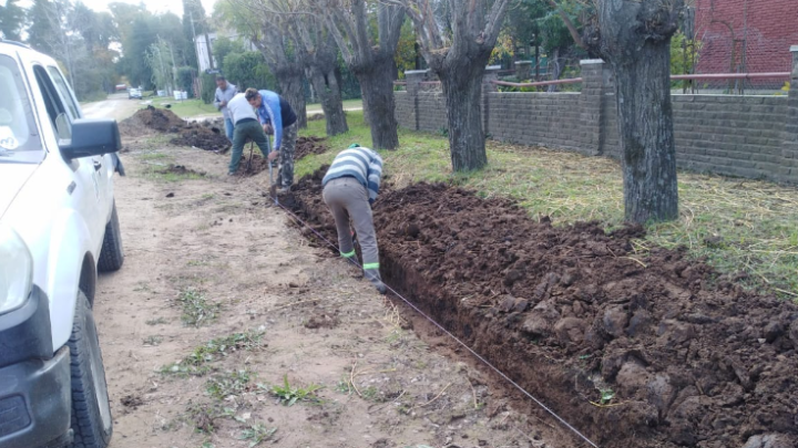 Gral. Belgrano: Obras realizadas por el equipo de zanjeo
