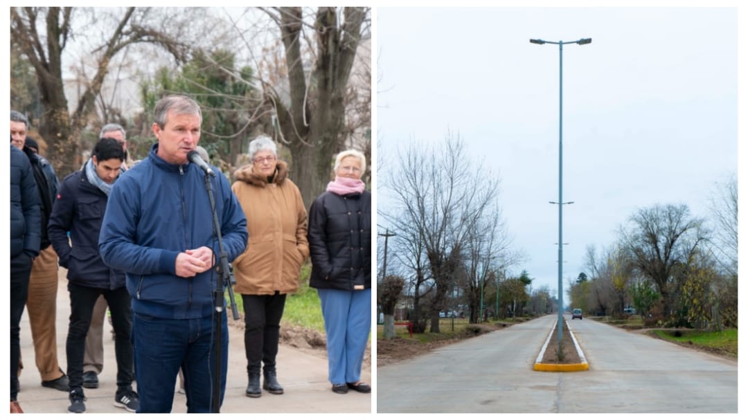 MONTE: Se inauguró la obra de pavimento y luminarias LED en calle Córdoba
