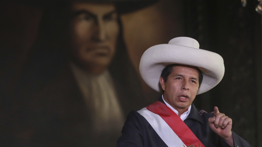  Crisis Institucional en PerúCastillo reiteró denuncias golpistas de fuerzas opositoras