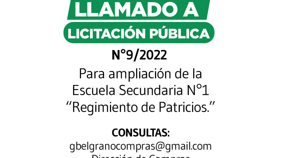 BelgranoLlamado a Licitación Pública n°9/2022