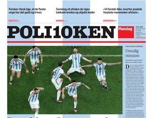 Un homenaje a la Argentina y a MessiEn Dinamarca, el principal periódico imprimió su edición en celeste y blanco 