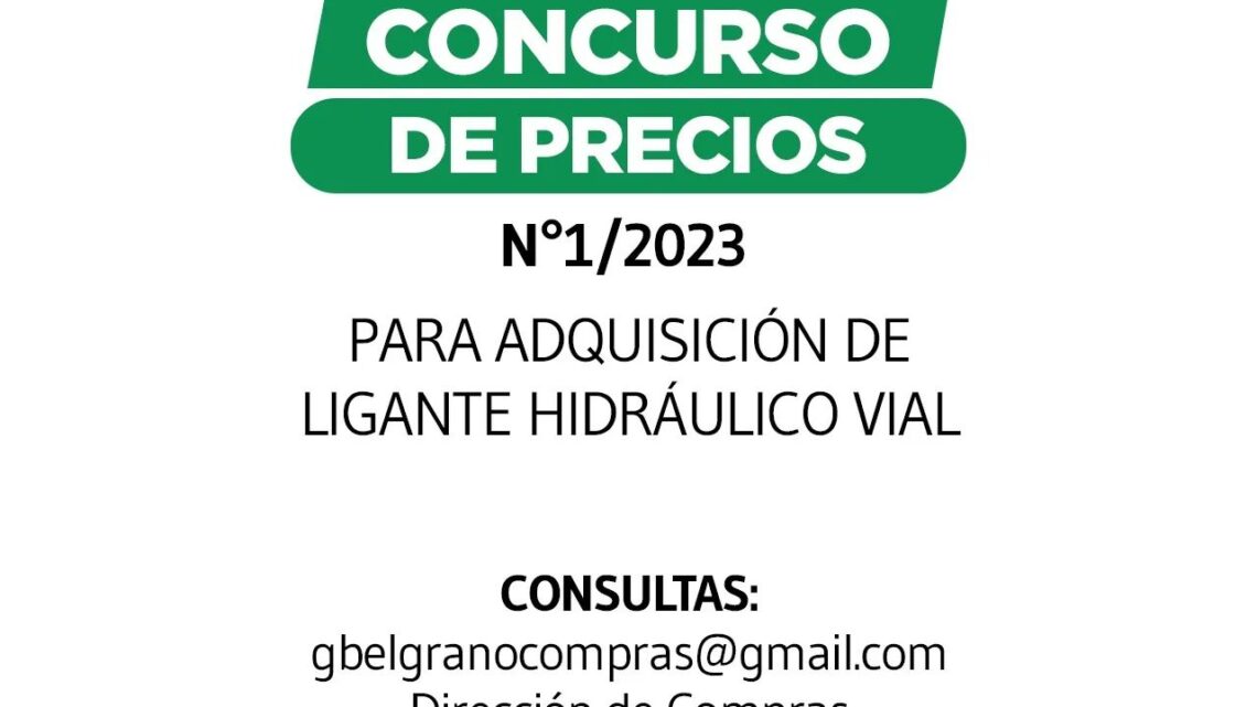 BelgranoMunicipalidad de General Belgrano llamado a Concurso De Precios  N°1/2023 DECRETO N°221/2023