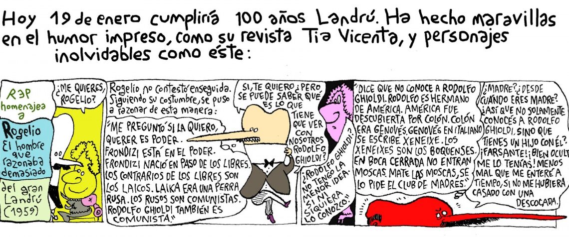 Historieta argentinaEl homenaje de Rep a Landrú en el centenario de su nacimiento