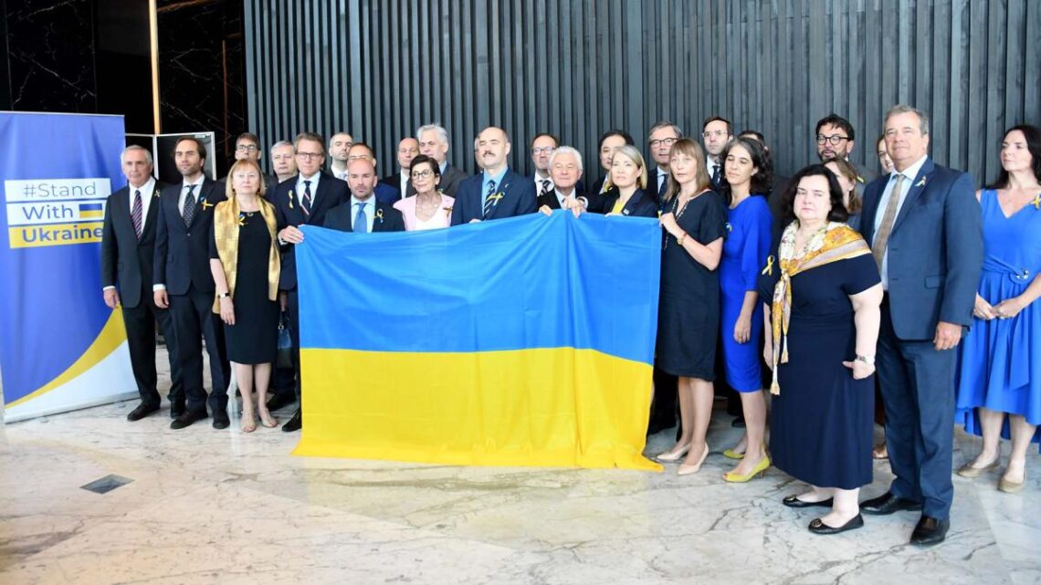 Primer aniversario Representantes de la UE y del G7 se solidarizan con Ucrania en un acto en Buenos Aires