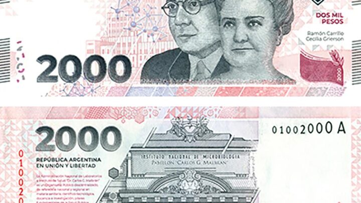 Homenaje a la medicina y la cienciaEl Banco Central puso en circulación el billete conmemorativo de 2000 pesos