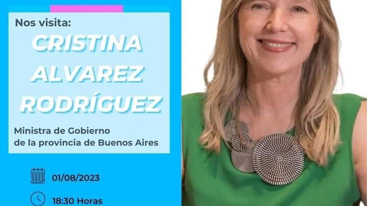 ELECCIONES: UNION POR LA PATRIALa ministra Cristina Alvarez Rodríguez visitará Lezama para respaldar la candidatura de Lorena Silva