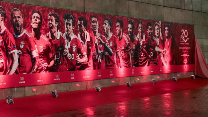 20 aniversario Di María, Aimar y Otamendi, inmortalizados en un mural del estadio del Benfica