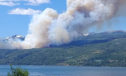 Incendio forestal en el Parque Nacional Los AlercesChubut: el humo complica el combate del incendio en el Parque Nacional Los Alerces