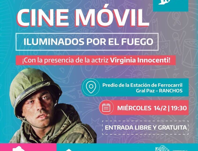 Cine Móvil del Instituto CulturalProyectará el film «Iluminados por el fuego».